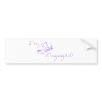 I'm Engaged (Purple Diamond Ring) bumper stickers by LushLaundry I'm Engaged (Purple Diamond Ring) bumper stickers