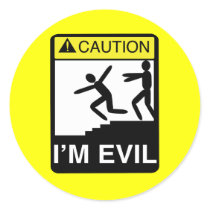 I'm Evil Round Sticker