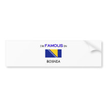 I'm Famous In BOSNIA bumper stickers by flagshirt I'm Famous In BOSNIA bumper stickers