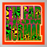 I'm Far from Normal (red) with Fractal Art Poster