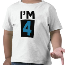I'm Four Blue Fourth Birthday Shirt t-shirts