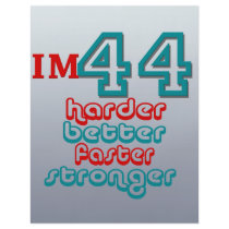 I'm Fourty Four. Harder Better Faster Stronger! Bi Custom Flyer