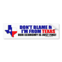 I'm From Texas Bumper Sticker
