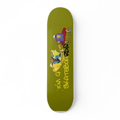 I'm G Skateboard-Graffiti - green/yellow by ImGEEE