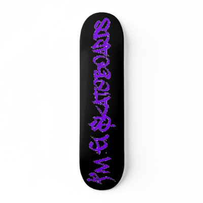 I'm G Skateboards (Stylin BRK Font) - black/purple by ImGEEE