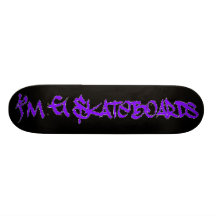 I'm G Skateboards (Stylin BRK Font) - black/purple