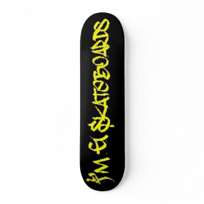 I'm G Skateboards (Stylin BRK Font) - black/yellow by ImGEEE