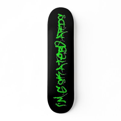 I'm G Skateboards (Vandalo Graffiti Font)black/grn by ImGEEE