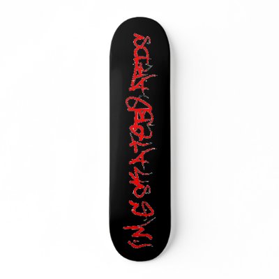 I'm G Skateboards (Vandalo GraffitiFONT)-black/red by ImGEEE