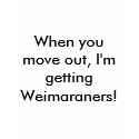 I'm Getting Weimaraners t-shirts