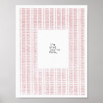 i'm glad you're here posters