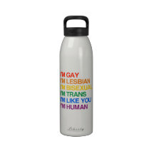 I'M GLBT I'M HUMAN DRINKING BOTTLES