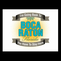 I'm Going Back To (Boca Raton) postcards