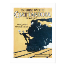 I'm Going Back to Chattanooga Tennessee Songbook C Postcard