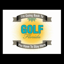 I'm Going Back To (Golf) postcards