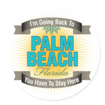 I'm Going Back To (Palm Beach) Round Stickers