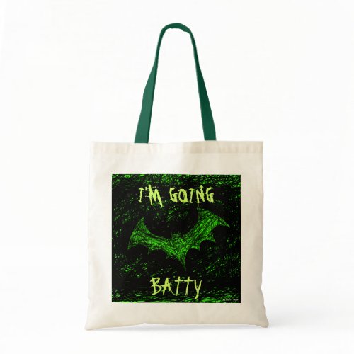 I'm Going Batty Halloween Bag Green Bat bag