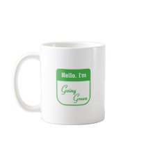I'm going green coffee mug