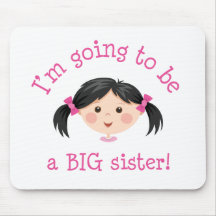 Im going to be a big sister - asian girl mouse pads