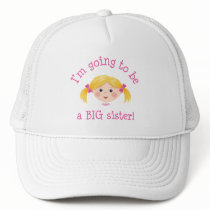 Im going to be a big sister - blond hair mesh hat