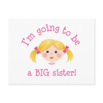 Im going to be a big sister - blond hair post cards