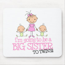 I'm Going to Be a Big Sister to TWINS Mouse Pad