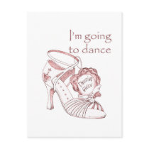 I'm going to dance postcards