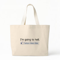 I'm going to hell tote bags