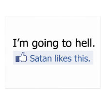 I'm going to hell post card