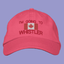 I'm Going to Whistler with Canada Flag embroidered hats by Stitchbaby I'm Going to Whistler with Canada Flag embroidered hats