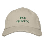 I'm Green Embroidered Hat