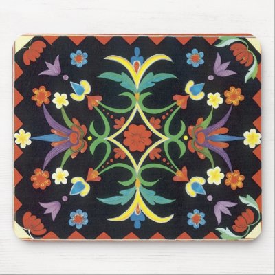 I'm Happy - Vintage Textile Mouse Mats by renee869hello