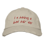 I'm having a bad hair day embroidered hat embroidered hats