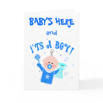 I'm Here Boy Baby / Infant Announcement Card by jamiecreates1 I'm Here Boy Baby / Infant Announcement Card