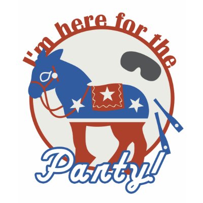I'm here for the party! tee shirts by moodylizard