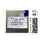I'm in love but sometimes I forget it Postage Stamp