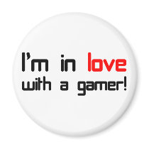 I'm in Love with a Gamer Refrigerator Magnets