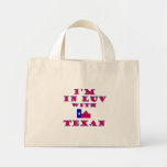 I'm In Luv  With A Texan Canvas Bag
