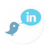 Twitter + LinkedIn Business Networking Sticker via Twinked.in I'm #in Sticker