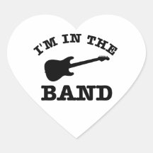 I'm in the band electric guitar designs heart stickers