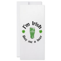 I'm Irish. Buy me a Beer rack cards