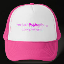 I'm just fishing for a compliment! hats by GingerBarritt I'm just fishing for a compliment! hats