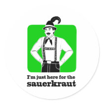 I'm Just Here for Sauerkraut Oktoberfest Shirt stickers