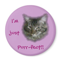 "I'm just Purr-fect!!" Refrigerator Magnet