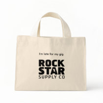 I'm late for my gig. RSS Co. Tote bags