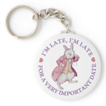 I'M LATE, I'M LATE, FOR A VERY IMPORTANT DATE! KEY CHAINS