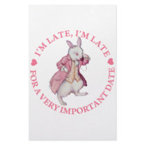 I'M LATE, I'M LATE FOR A VERY IMPORTANT DATE CUSTOM STATIONERY