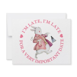 I'M LATE, I'M LATE invitation