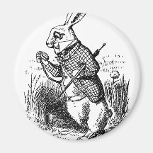 I'm Late, I'm Late Refrigerator Magnet