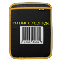 I'm Limited Edition Barcode iPad Sleeve